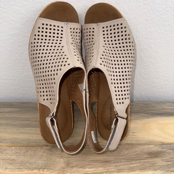 Rockport | Shoes | Rockport Briah Wedge Leather Sandal Blush  Rockport Briah Wedge Leather Sandal Blush Size 8